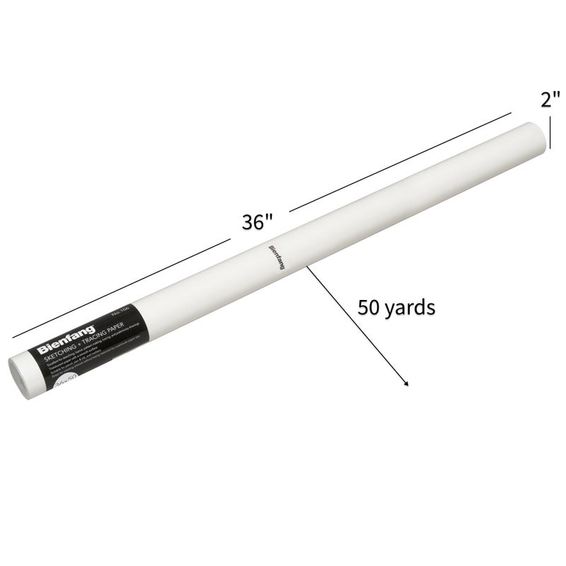Bienfang Sketching & Tracing Paper Roll, White, 36 Inches x 50 Yards - for Drawing, Trace, Sketch, Sewing Pattern - Image 3